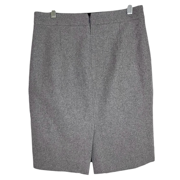 J.Crew Wool Pencil Skirt Gray Lined Classic Workwear - Picture 3 of 8